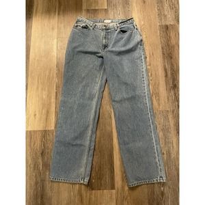 Newport News Jeanology Women's Jeans Size 12 Straight Leg Blue Denim Mid Rise